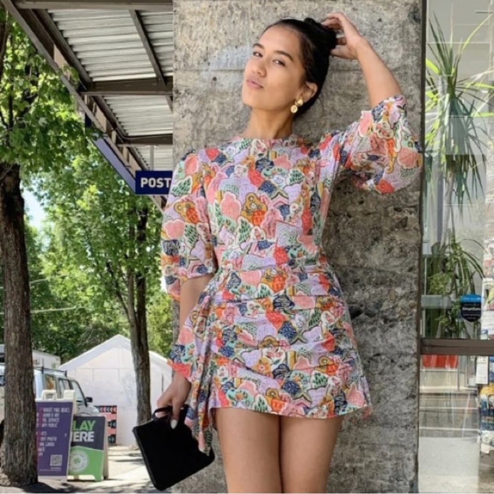 RHODE Multicolor Floral Mini Dress